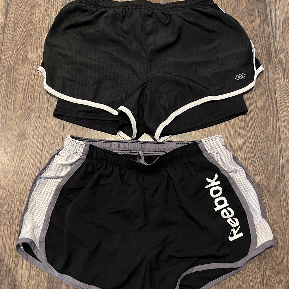 Reebok Black and Gray Shorts Duo